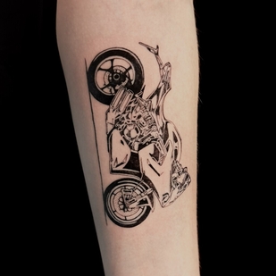 Female Black Blackwork tattoo on Forearm #103443 | Tattoo Artist Valeriia Radchenko