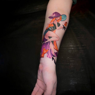 Female Color Anime tattoo on Forearm #103471 | Tattoo Artist Sergey Petrov
