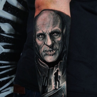 Male Black and Grey Portrait tattoo on Forearm #103839 | Tattoo Artist Marin Yordanov - Yordanov Arts
