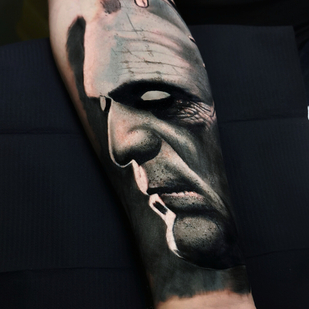 Male Black and Grey Portrait tattoo on Forearm #103844 | Tattoo Artist Marin Yordanov - Yordanov Arts
