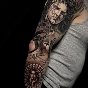 Male Black and Grey Realism tattoo #103638 | Tattoo Artist Anastasiia Mikaskina aka Mika RedHead