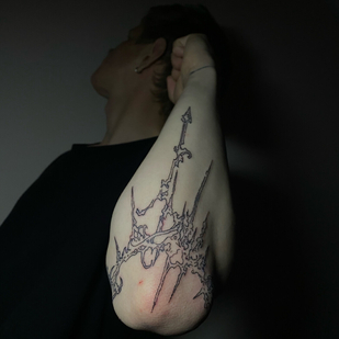 Male Black Abstract tattoo #104245 | Tattoo Artist Evgeniy Kolodkin