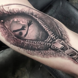 Black and Grey Surrealism tattoo #104710 | Tattoo Artist Justin Potter