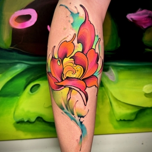 Female Color Watercolor tattoo #92679 | Tattoo Artist Anton Kovrigin (Yellow Dog)
