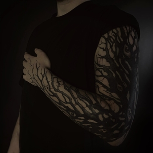 Male Black and Grey  tattoo on Sleeve #97659 | Tattoo Artist Anastasia Foga