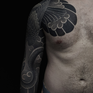 Male Black and Grey  tattoo on Sleeve #94090 | Tattoo Artist ROMAN MIGURA