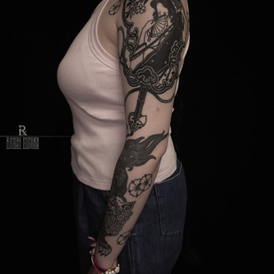 Female   tattoo on Sleeve #94092 | Tattoo Artist ROMAN MIGURA