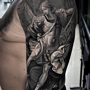 Male Black and Grey Realism tattoo on Forearm #94414 | Tattoo Artist Kirill Antique