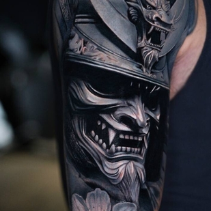 Male Black and Grey Realism tattoo on Shoulder #101364 | Tattoo Artist Kirill Antique