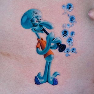 Male Color Realism tattoo on Stomach #101703 | Tattoo Artist Kirill Antique