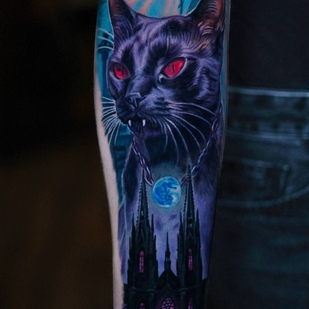 Female Color Cover-up tattoo on Forearm #102935 | Tattoo Artist Kirill Antique