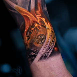 Male Color Miniature tattoo on Forearm #95074 | Tattoo Artist Dmitriy Varlakov