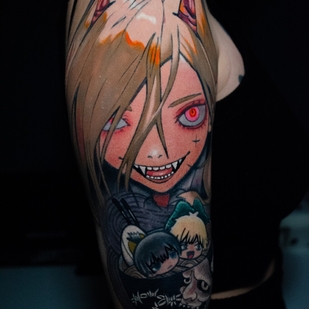 Female Color Anime tattoo on Shoulder #102117 | Tattoo Artist Danya Hikki