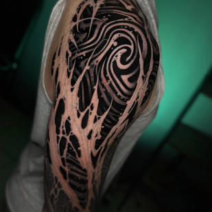 Male Black and Grey  tattoo on Shoulder #103334 | Tattoo Artist Sergey Tymkiv