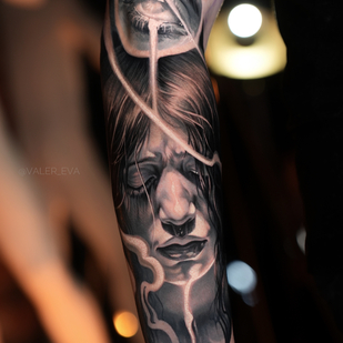 Male Black and Grey Realism tattoo on Forearm #91293 | Tattoo Artist Lera Valer_eva