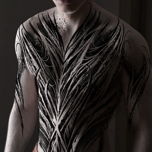 Male Black Abstract tattoo on Bodysuit #94466 | Tattoo Artist VIkykomori