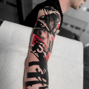 Trash Polka tattoo #98033 | Tattoo Artist Alexander Mironenko