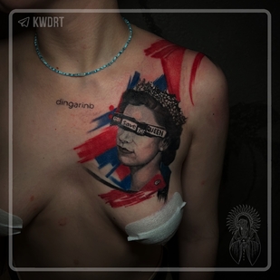 Male Black and Grey Trash Polka tattoo #95750 | Tattoo Artist Konstantin Kvadrat