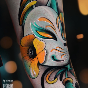 Female Color Japanese tattoo on Leg #92942 | Tattoo Artist Dmitriy Klaud