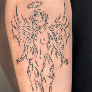 Male Black Tribal tattoo on Forearm #99475 | Tattoo Artist Valeriya Ranio