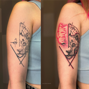 Female Color Graphic tattoo on Shoulder #99484 | Tattoo Artist Valeriya Ranio