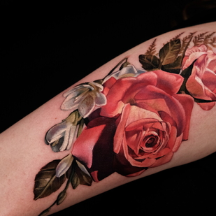 Female Color Realism tattoo on Shoulder #97650 | Tattoo Artist Kirill Fedoseev