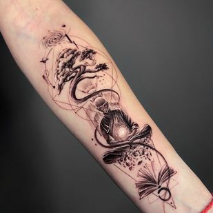 Black and Grey Micro realism tattoo on Forearm #98703 | Tattoo Artist Victoria Maslova