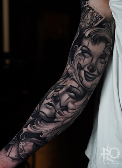 Tattoo Idea # Tattoo Artist Anastasiya Yusupova CAT_KABUKI