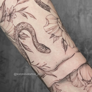 Female Black  tattoo on Forearm #95542 | Tattoo Artist Elena Korobova