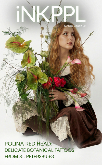 Polina Red Head: Delicate Botanical Tattoos from St. Petersburg
