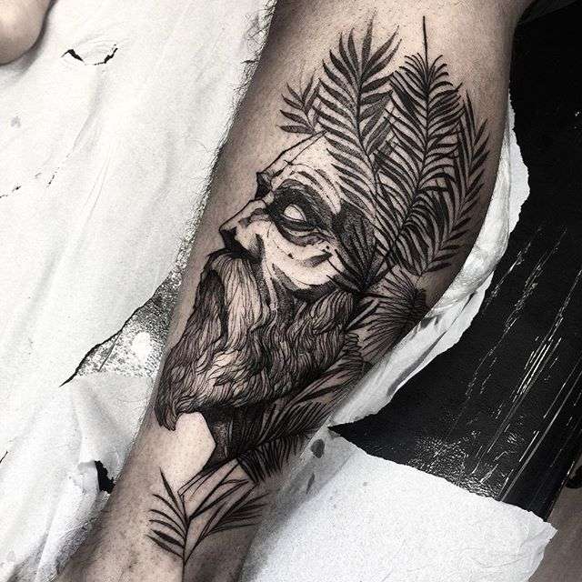 Tattoo artist Fredao Oliveira blackwork sketch tattoo | Тату мастер Fredao Oliveira скетч блэкворк татуировки  