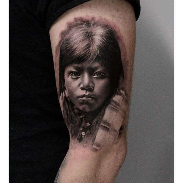Black and grey realism tattoo on Craiyon