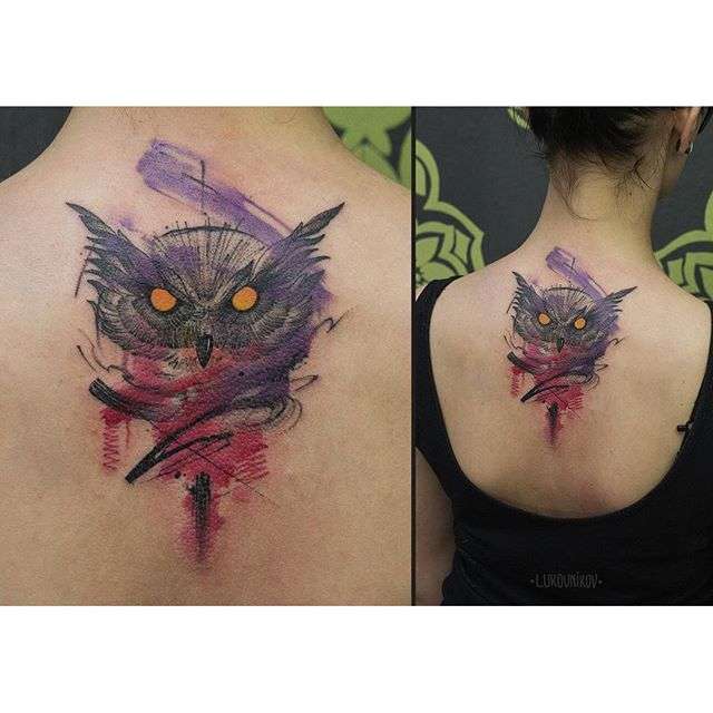 纹身大师安德烈·卢科夫尼科夫色彩纹身抽象