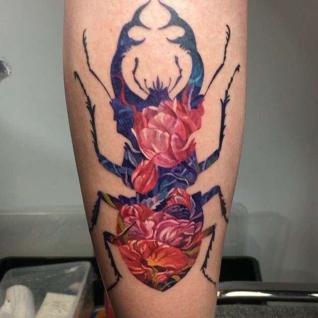 纹身大师安德烈·卢科夫尼科夫色彩纹身抽象