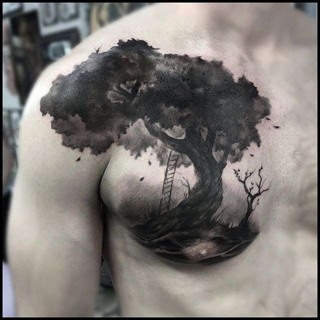 纹身艺术家 Matt Mrowka 黑白恐怖写实纹身