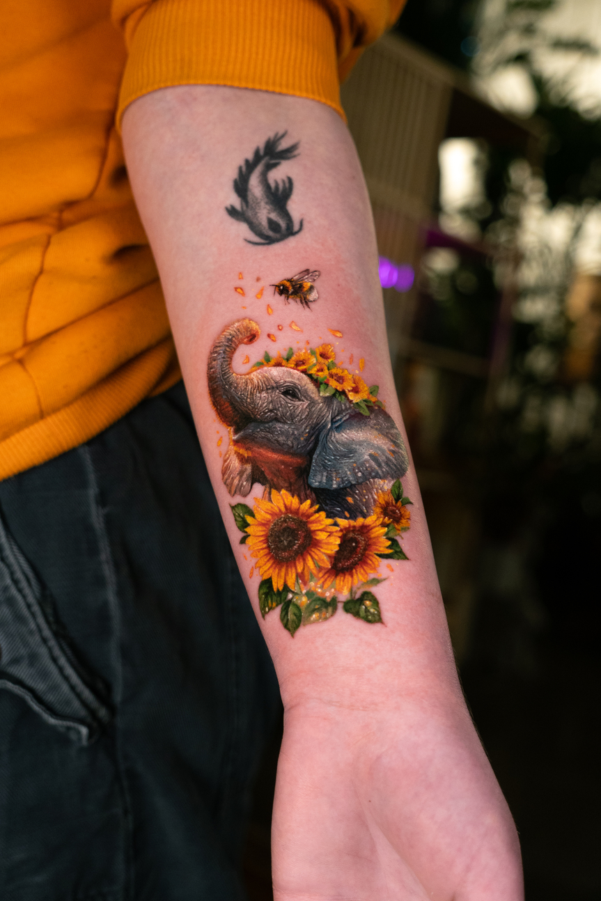 Animal tattoos by Camila Conti