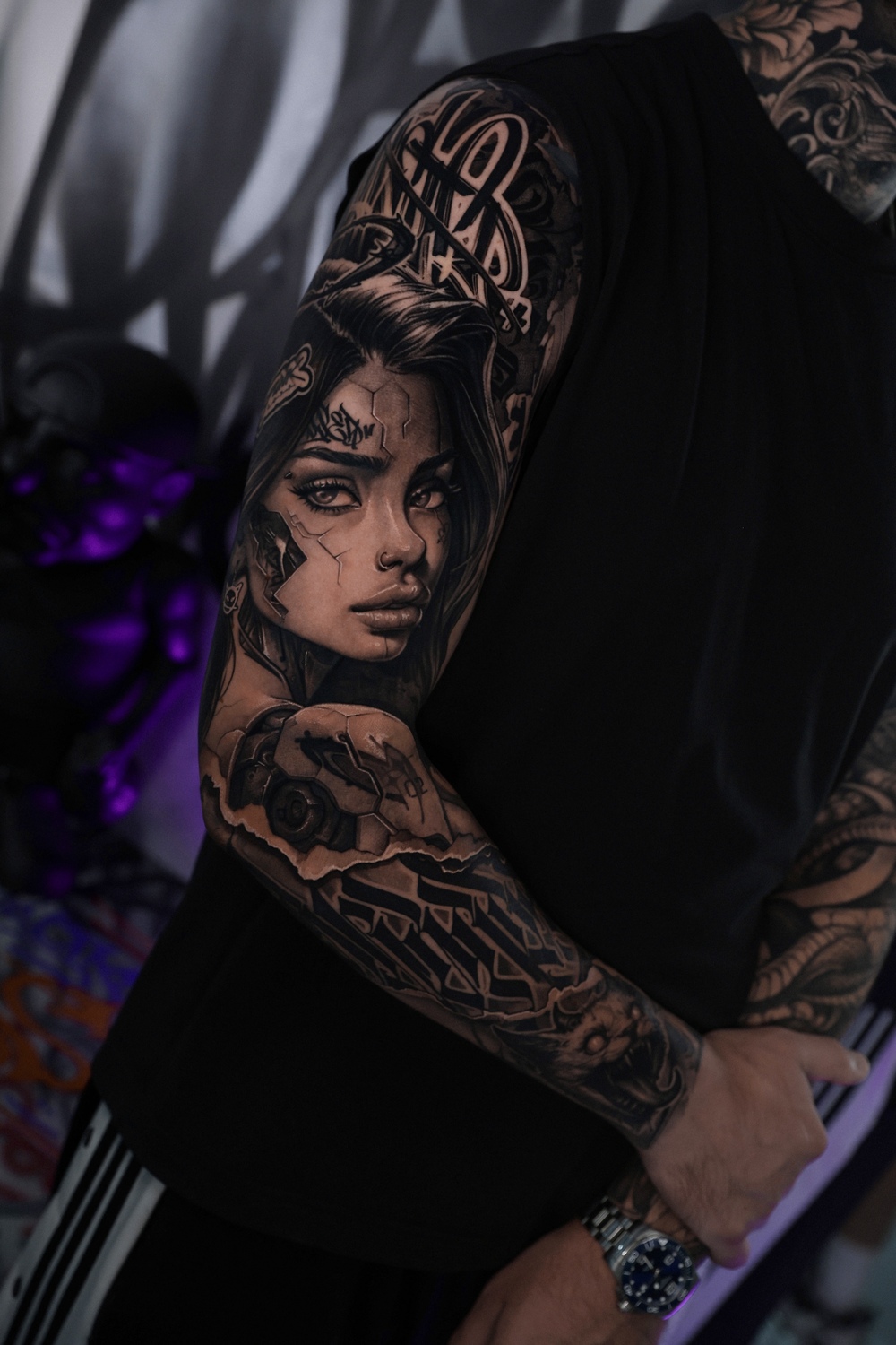  Black and gray tattoo Taras Dmytruk