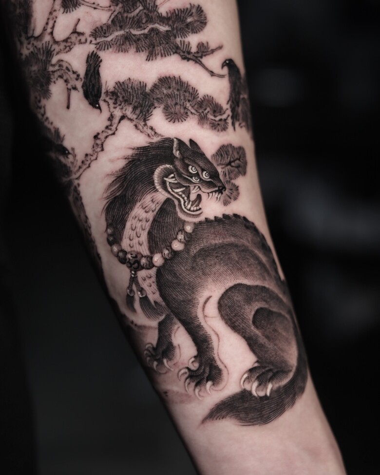 Traditional Korean tattoos by GREED