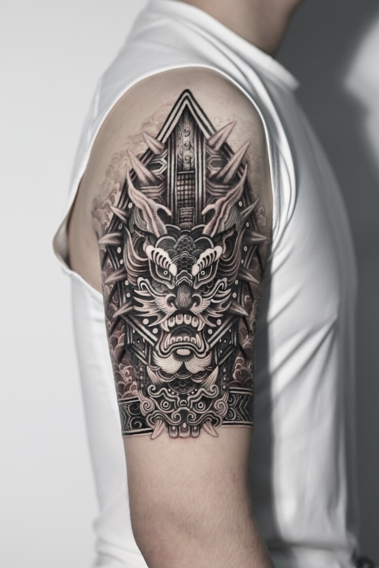 Traditional Korean tattoos by GREED