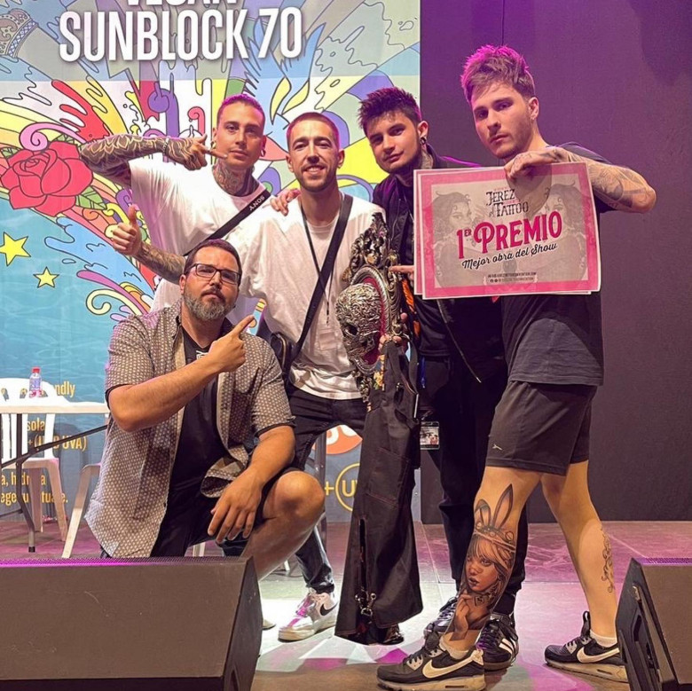 Tattoo artist Edi Contreras as a Jury member at tattoo convention