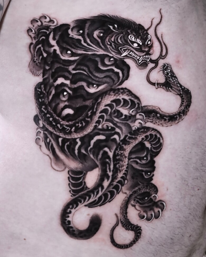 Traditional Korean tattoos by GREED