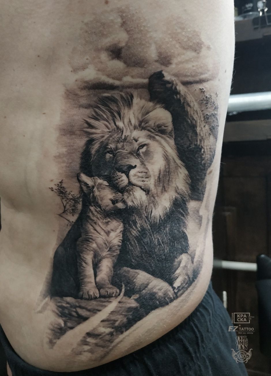 Татуировки с изображением льва
