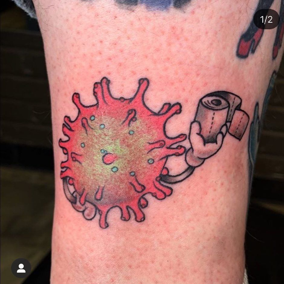 Tattoos on the theme of coronavirus COVID-19 | iNKPPL