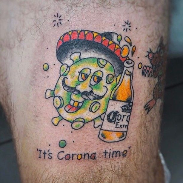 Tattoos on the theme of coronavirus COVID-19 | iNKPPL