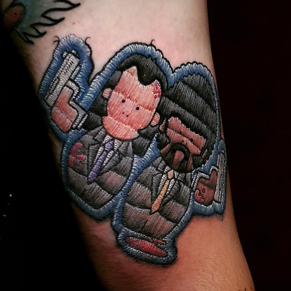 Embroidered Patch Style Tattoo (by: Duda Lozano) : r/Spiderman