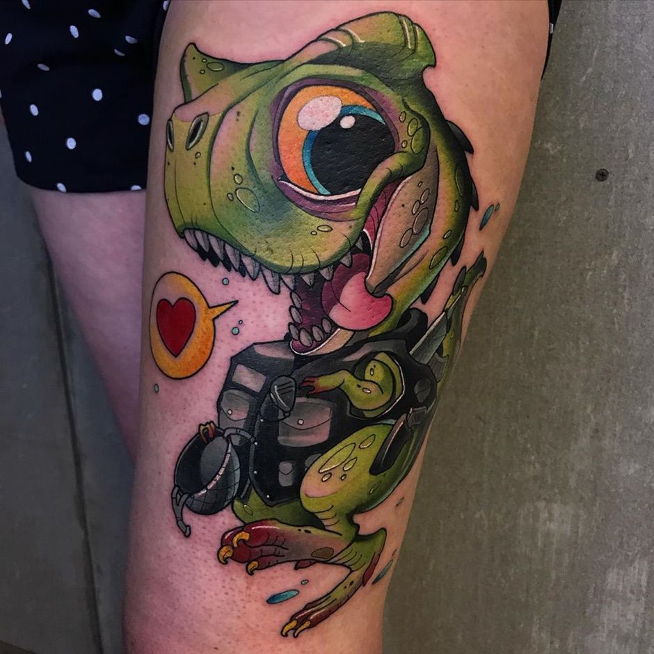 Tattoo artist Herman Grecha Gorbunov, color new school tattoo, neotraditional | St. Petersburg, Russia