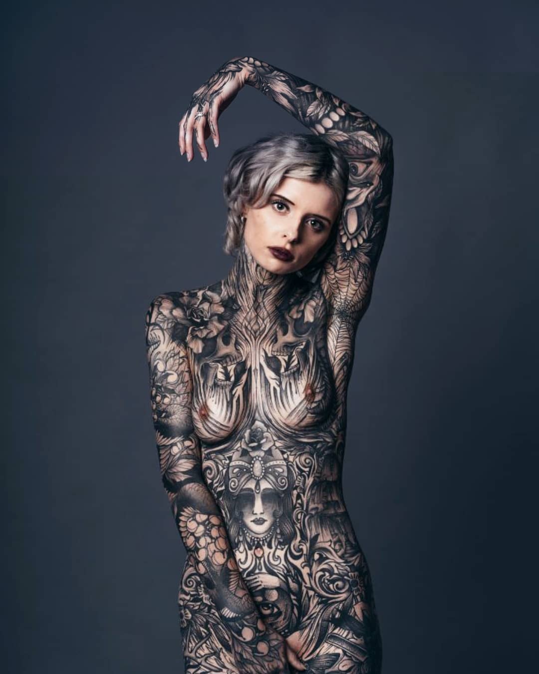 Model naked tattoo Models involved