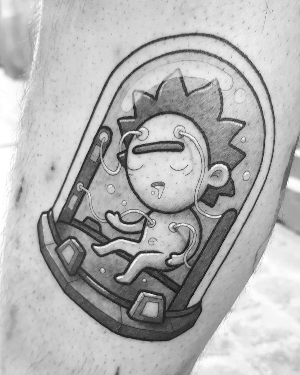 Rick and Morty tattoo.