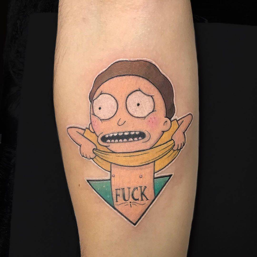 Rick and Morty tattoo. 