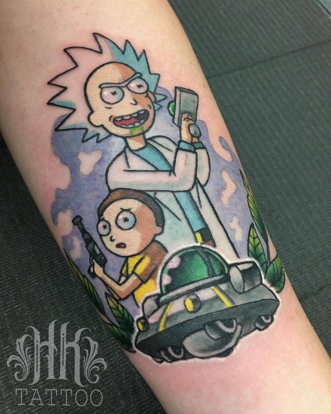 Rick and Morty tattoo.